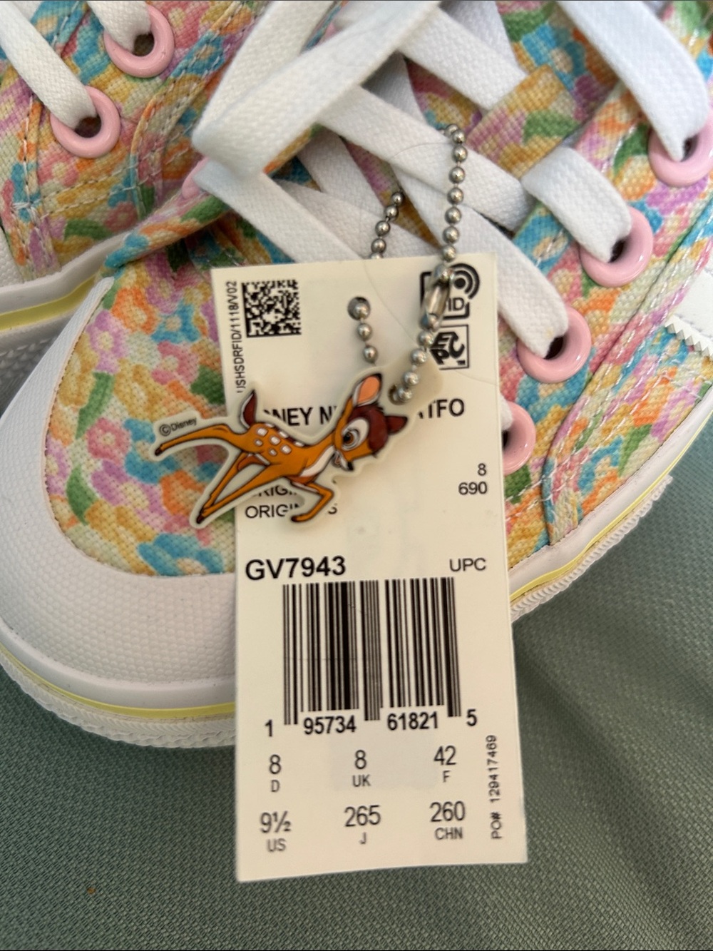 Disney Pastel Floral Canvas Sneakers in White & Multicolor - Picture 3 of 8